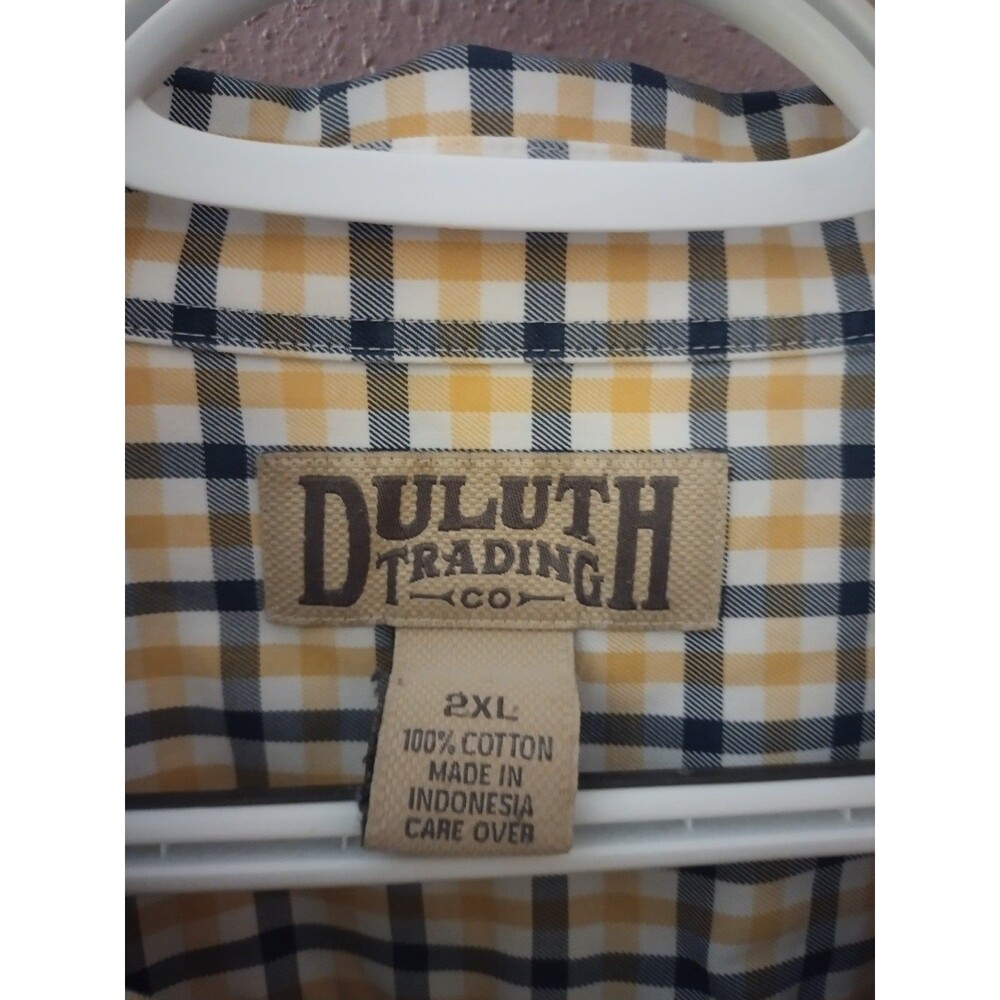 Duluth Trading Company Men's Long Sleeve Button Down Plaid Dress Shirt Size 2XL - Picture 5 of 10